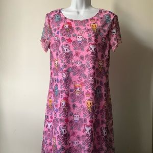 Pink Graphic Print Women's Dress